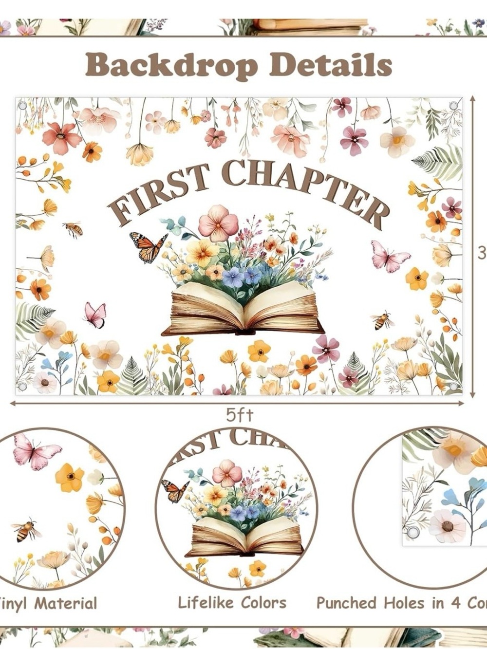 First Chapter Birthday Decor - Picture 2 of 4